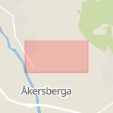 Karta som med röd fyrkant ramar in Hackstavägen, Åkersberga, Österåker, Stockholms län