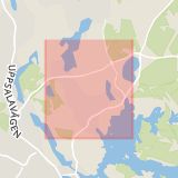 Karta som med röd fyrkant ramar in Täby, Stockholms län