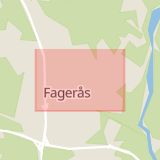 Karta som med röd fyrkant ramar in Fagerås, Kil, Värmlands län