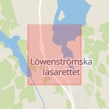 Karta som med röd fyrkant ramar in Holmen, Upplands väsby, Stockholms län