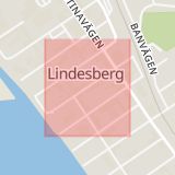 Karta som med röd fyrkant ramar in Örebro, Köpmangatan, Lindesberg, Hällefors, Örebro län