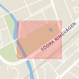 Karta som med röd fyrkant ramar in Vasaparken, Västerås, Västmanlands län