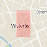 Karta som med röd fyrkant ramar in Sture, Smedjegatan, Västerås, Västmanlands län