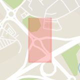 Karta som med röd fyrkant ramar in Bäckbymotet, Västerås, Västmanlands län