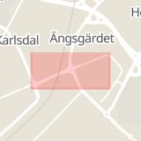 Karta som med röd fyrkant ramar in Pilgatan, Västerås, Västmanlands län