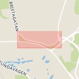 Karta som med röd fyrkant ramar in Märsta, Pionjärvägen, Sigtuna, Stockholms län