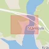 Karta som med röd fyrkant ramar in Ekolsund, Annelund, Enköping, Uppsala län