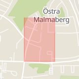 Karta som med röd fyrkant ramar in Stentorpsgatan, Skiljebo, Västerås, Västmanlands län