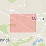 Karta som med röd fyrkant ramar in Märsta, Tingvallavägen, Sigtuna, Stockholms län