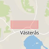 Karta som med röd fyrkant ramar in Norrleden, Västerås, Västmanlands län