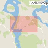 Karta som med röd fyrkant ramar in Sigtunavägen, Häggeby, Håbo, Uppsala län