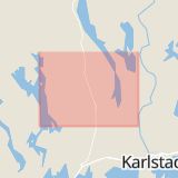 Karta som med röd fyrkant ramar in Värmlands, Kils Kommun, Karlstad, Värmlands län