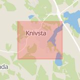 Karta som med röd fyrkant ramar in Knivsta, Uppsala län