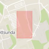 Karta som med röd fyrkant ramar in Gottsunda Centrum, Uppsala, Uppsala län