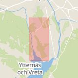 Karta som med röd fyrkant ramar in Vårdsätravägen, Rosendal, Uppsala, Uppsala län