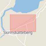 Karta som med röd fyrkant ramar in Näsvägen, Åsen, Skinnskatteberg, Västmanlands län