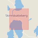 Karta som med röd fyrkant ramar in Skinnskatteberg, Västmanlands län