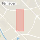 Karta som med röd fyrkant ramar in Björkgatan, Boländerna, Uppsala, Uppsala län