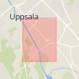 Karta som med röd fyrkant ramar in Kungsängen, Uppsala, Uppsala län