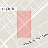 Karta som med röd fyrkant ramar in Vaksalagatan, Torkelsgatan, Uppsala, Uppsala län