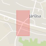 Karta som med röd fyrkant ramar in Järlåsa, Uppsala, Uppsala län