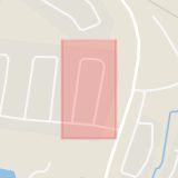 Karta som med röd fyrkant ramar in Rosengatan, Sala, Västmanlands län