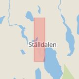 Karta som med röd fyrkant ramar in Ställbergsvägen, Ställdalen, Ljusnarsberg, Örebro län