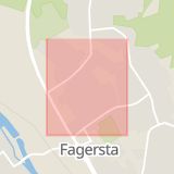 Karta som med röd fyrkant ramar in Dalavägen, Fagersta, Västmanlands län
