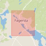 Karta som med röd fyrkant ramar in Fagersta, Västmanlands län