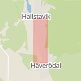 Karta som med röd fyrkant ramar in Gottstavägen, Hallstavik, Norrtälje, Stockholms län