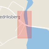 Karta som med röd fyrkant ramar in Fredriksberg, Skyttevägen, Ludvikavägen, Ludvika, Dalarnas län