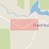 Karta som med röd fyrkant ramar in Fredriksberg, Vansbrovägen, Ludvika, Dalarnas län