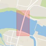 Karta som med röd fyrkant ramar in Kyrkbron, Avesta, Dalarnas län
