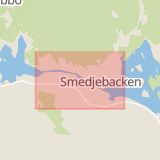Karta som med röd fyrkant ramar in Smedjebacken, Dalarnas län
