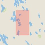 Karta som med röd fyrkant ramar in Nåsvägen, Fredriksberg, Ludvika, Dalarnas län