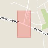Karta som med röd fyrkant ramar in Österfärnebo, Sandviken, Gävleborgs län