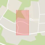 Karta som med röd fyrkant ramar in Björkvägen, Tierp, Uppsala län
