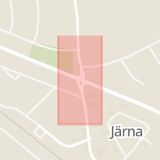 Karta som med röd fyrkant ramar in Järna, Vansbro, Dalarnas län