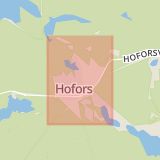 Karta som med röd fyrkant ramar in Hofors, Gävleborgs län