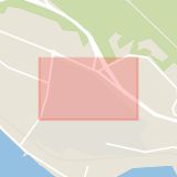 Karta som med röd fyrkant ramar in Hälsinggården, Verkstadsvägen, Falun, Dalarnas län