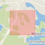 Karta som med röd fyrkant ramar in Källviksvägen, Kvarnberget, Falun, Dalarnas län