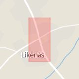 Karta som med röd fyrkant ramar in Likenäs, Torsby, Värmlands län