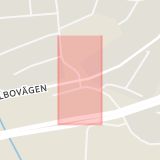 Karta som med röd fyrkant ramar in Valbovägen, Allmänningevägen, Riavägen, Gävle, Gävleborgs län