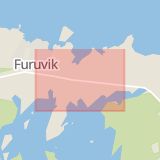 Karta som med röd fyrkant ramar in Furuvik, Norrböle, Universitetsområdet, Åsele, Västerbottens län, Gävleborgs län