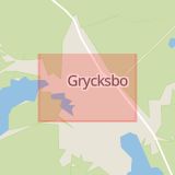 Karta som med röd fyrkant ramar in Grycksbo, Falun, Dalarnas län
