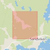 Karta som med röd fyrkant ramar in Jäderfors, Järbovägen, Sandviken, Gävleborgs län