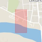 Karta som med röd fyrkant ramar in Leksands Kulturhus, Leksand, Dalarnas län