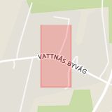 Karta som med röd fyrkant ramar in Vattnäs, Mora, Dalarnas län