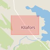 Karta som med röd fyrkant ramar in Kilafors, Bollnäs, Gävleborgs län