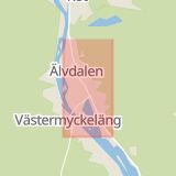 Karta som med röd fyrkant ramar in Fulufjället, Älvdalens Kommun, Norge, Älvdalen, Dalarnas län